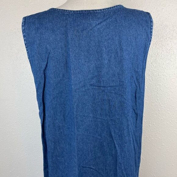 New Directions Denim Button Down Floral Shirt and Matching Maxi Dress Size M EUC - Picture 15 of 16